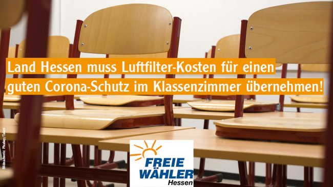 Schulen: Land muss für Luftfilterkosten aufkommen!